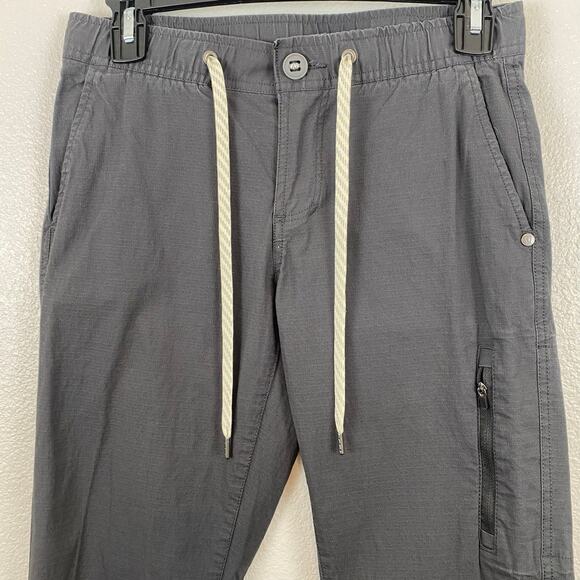 Vuori Ripstop Organic Cotton Gray Cropped Straight Outdoor Pants - Picture 5 of 10